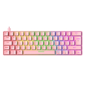 Free Wolf T60 Keyboard mekanis, warna cocok dengan Game Notebook kantor komputer 62 tombol Keyboard Mini - Product Image 1