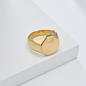 yunnique style minimalist geometric design mirror <b>titanium</b> steel <b>ring</b> for men, high-end everyday commuting jewelry. - Product Image 4