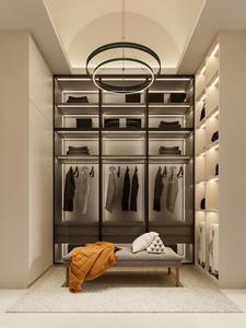 Armoires modernes et légères en MDF de luxe Meuble vestiaire portable et pliant pour chambre à coucher et salon à la maison ou à l'hôtel - Product Image 3