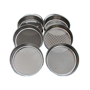 Juego de tamices de laboratorio de acero inoxidable tejido de 10, 20, 25, 50, 80, 100, 200, 250 micras para centrífuga y tamizadora - Product Image 2