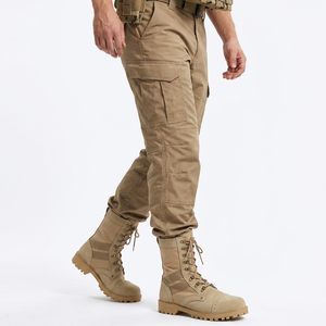 DSF22 717 Canvas Tactical <b>Boots</b> Men Outdoor Durable All Season <b>Hiking</b> <b>Boot</b> Beige - Product Image 3