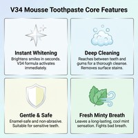 Nouvelle Formule Menthe Océanique Fraîche Dentifrice Jetable Anti-Caries Blanchissant Renforce les Gencives Rafraîchit l'Haleine Fluorure