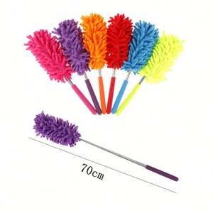 Brosse <span class=keywords><strong>extensible</strong></span> pour chambre à domicile manche en chenille plumeaux de voiture nettoyage de la poussière <span class=keywords><strong>plumeau</strong></span> en microfibre - Product Image 1