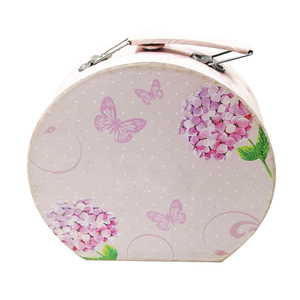 ZL Personalizzato Confezione regalo Rosa Valigia di Cartone Manico In Metallo Pulsante di Blocco Dei Monili Dei Capelli di Imballaggio Della Caramella Scatola di Cerimonia Nuziale di Stampa Del Fiore di Lusso - Product Image 1