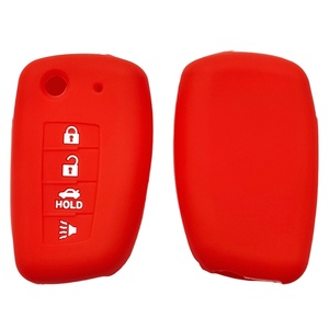 Custodia per chiave auto pieghevole a 4 pulsanti in silicone per Nissan <span class=keywords><strong>Qashqai</strong></span> Tiida Bluebird Loulan - Modello compatibile - Product Image 6