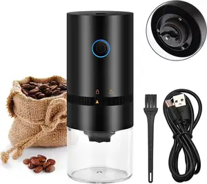 Mini molinillo de café eléctrico personalizado con logotipo automático multifunción, máquinas para molinillo de café para alimentos con especias y nueces para el hogar