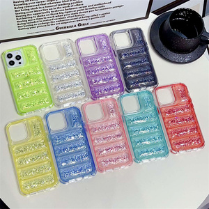 Accesorios de teléfono móvil de lujo para <span class=keywords><strong>Oppo</strong></span> <span class=keywords><strong>A77</strong></span> 4G fundas para celular Down Wear Coat Soft TPU Glitter Epoxy fundas de teléfono móvil - Product Image 1