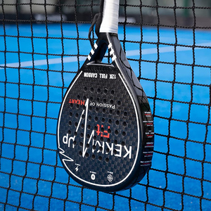 Nouvelle arrivée diamant/larme/forme ronde logo personnalisé pagaie en fibre de carbone/raquette de tennis padel - Product Image 6