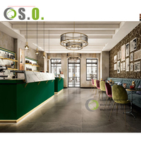 Comptoir de Restaurant, Design de Bar en Pierre Artificielle pour Cafétéria