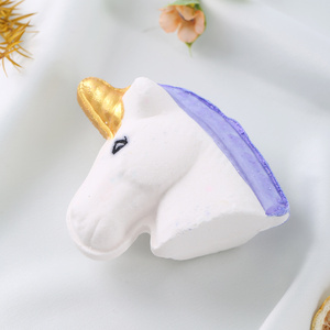 Bombes de bain effervescentes OEM en gros, biologiques, en forme de têtes de chevaux et d'unicornes, colorées, en boîte cadeau mignonne, pour enfants - Product Image 6