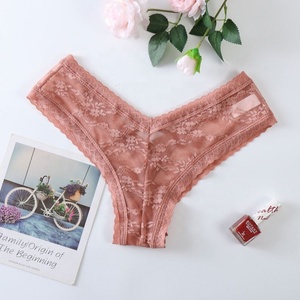 <span class=keywords><strong>Tanga</strong></span> Sexy de Encaje Transparente al por Mayor, Ropa Interior Femenina Transparente, Pantalones Cruzados en Forma de <span class=keywords><strong>V</strong></span> para Mujer - Product Image 6