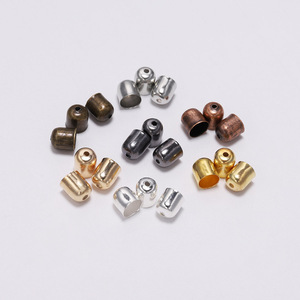 St. Kunkka Bead Caps <b>Iron</b> Plated Jewelry Findings For DIY Earrings Accessories 8mm Size - Product Image 2