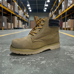 حذاء أمان غير قابل للتدمير من EVA + Goodyear ، نعل خارجي مطاطي ، جلد مدبوغ مقاوم للتمزق ، مضاد لضرب اللون الأصفر HSB227 - Product Image 1