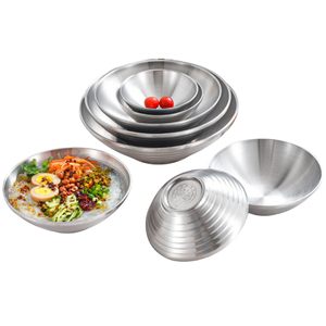 Nouveauté 2024 Bol Rond Coréen <span class=keywords><strong>Japonais</strong></span> en Acier Inoxydable 304 pour Riz, Nouilles, Salades, Fruits et Soupes Ramen - Product Image 2