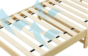 Struttura <span class=keywords><strong>Letto</strong></span> <span class=keywords><strong>Singolo</strong></span> Minimalista in Legno Massello Naturale - <span class=keywords><strong>Letto</strong></span> a Piattaforma Stile Giapponese con Supporto a Doghe per Camere da <span class=keywords><strong>Letto</strong></span> Moderne - Product Image 4