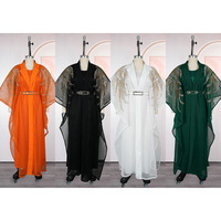 Robes africaines tendance H&D S10923 pour femmes, robe de soirée décontractée avec ceinture, ensemble de robes deux pièces