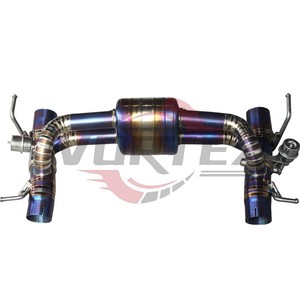 ระบบท่อไอเสีย Vortex Burnt Blue Titanium สำหรับ Ferrari 488 GTB พร้อมวาล์วควบคุมเสียงแบบ Muffler Drum ท่อประสิทธิภาพสูง - Product Image 1