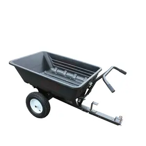 650LB ATVs Riding lawn Tractor Garden Dumping Tool Trailer Cart With Two Wheels