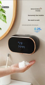 Distributeur de savon mural intelligent à détection infrarouge sans contact, adapté aux cuisines et aux salles de bain, pour mousse et liquides - Product Image 5