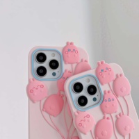 Coque de téléphone portable en silicone véritable antichoc avec motif de lapin de dessin animé sportif pour 1112 13 14 15 16 Pro Max