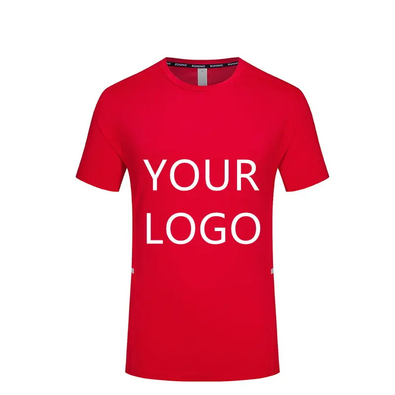 Wholesale Cheap Custom Design Sublimation Blanks Red Printing Men t shirt With Company Logo red tshirt