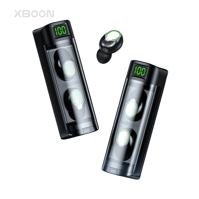 2026 TWS Audifonos BQ60 Sports Earbuds V5.3 Auricular LED Display Transparent Case in Ear Gaming Earphones for Gamers