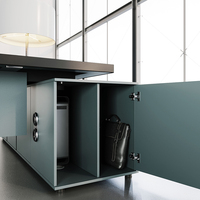 Bureau de direction moderne de luxe Bureau de patron convertible MCF en bois avec armoire Fabriqué en usine