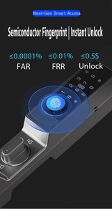 2026 Latest Biometric Horizontal Bolt <b>Smart</b> <b>Lock</b> Fingerprint Password Shutter <b>Lock</b> for Home Garage Security - Product Image 4