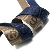 Sangle en polyester jacquard à logo personnalisé double face 3D de 1 pouce de haute qualité en gros pour sacs