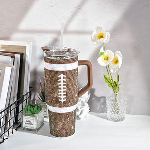 40 עוז נירוסטה בובת ואקום בובת ידית ויהלומים קש הדפס זהב - Product Image 4