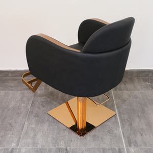 Bán buôn tùy chỉnh cắt tóc ghế cho tiệm hớt tóc với hiện đại cắt tóc ghế vàng kim loại khung nhà máy Giá bán - Product Image 5