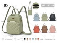 กระเป๋าเป้สะพายหลังขนาดเล็กสำหรับผู้หญิง ปิดด้วยซิป น้ำหนักเบา ใช้ได้ทุกวัน ทรงสี่เหลี่ยมผืนผ้า โพลีเอสเตอร์ ความจุ 5-10 ลิตร ใช้ได้ทุกฤดู สายสะพายไหล่ - Product Image 1