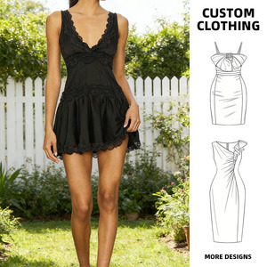 Vestido Mini Negro con Encaje para Mujer 2026, Estilo Coquette Oscuro, Gótico, Grunge, para Fiesta, Directo de Fábrica OEM/ODM - Product Image 2