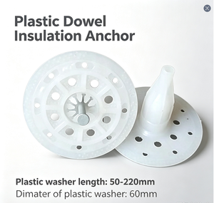 Tassello di Ancoraggio in Plastica con Chiodo in <span class=keywords><strong>Acciaio</strong></span> per Pannelli in EPS, XPS e Lana di Roccia - Product Image 1