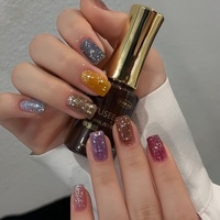 Suuseegel – Kit de vernis gel UV pailleté quatre saisons, 35 couleurs, effet poussière de diamant, pour salons de manucure, 12 ml