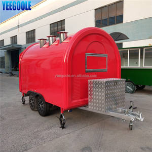 Gerobak Makanan Mobile dari Baja Anti Karat, Gerobak Hot Dog Mobile/Trailer Kios/Trailer Makanan yang Dapat Diderek untuk Dijual - Product Image 3