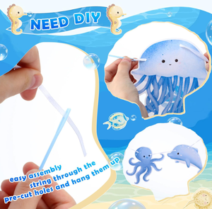 Décoration <span class=keywords><strong>de</strong></span> fête d'anniversaire ou <span class=keywords><strong>de</strong></span> baby shower sur le thème <span class=keywords><strong>de</strong></span> l'océan, guirlande animale sous-marine, topper <span class=keywords><strong>de</strong></span> gâteau, toppers <span class=keywords><strong>de</strong></span> cupcakes, ballons en latex pastel, cadeaux - Product Image 6