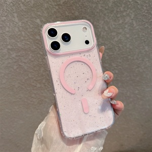 Nueva Funda Magnética Transparente con Purpurina para iPhone 17 Air 16 15 14 Pro Max, con Lámina Dorada, Resina IMD y TPU, Antigolpes - Product Image 4