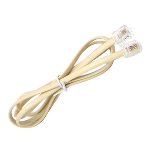 <span class=keywords><strong>Cable</strong></span> de línea telefónica de <span class=keywords><strong>4</strong></span> <span class=keywords><strong>hilos</strong></span> de 28 AWG con conductor BC RJ11 de 2 metros, <span class=keywords><strong>cable</strong></span> <span class=keywords><strong>plano</strong></span> 6P4C de fábrica - Product Image 5