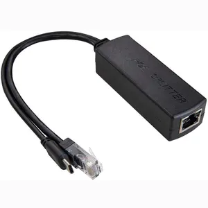 48v至DC5V 2.4a型微型USB POE分离器DC38-56V输入802.3af标准100米数据功率传输POE注射器