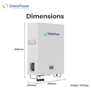 Solara Power 5.12KWh 48V 100Ah LiFePO4 Split Power Wall-Mounted Lithium <b>Battery</b> 5-10kW Output Hybrid Grid Support Smart BMS IP65 - Product Image 5