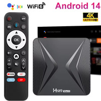 HS89 Mini 15 Android 14 Quad Core TV Stick RK3539 4K 5G WiFi 6 5.4 Remote Suara