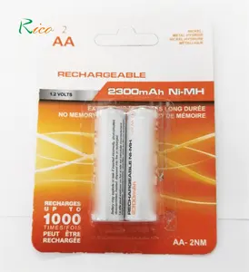 Yüksek kapasiteli güçlü AA NI-CD Ni-Mh veya AAA NI-CD Ni-Mh 900mAh 2300mAh 1.5V şarj edilebilir piller