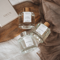 Diffuseur de parfum en verre rond AIKUN sans alcool, à base d'huiles naturelles, avec bâtonnets, pour chambre, salle de bain, bureau, vente en gros