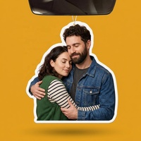 Désodorisant de voiture en papier parfumé naturel populaire, personnalisable avec photo de famille et voeux de mariage, différentes senteurs