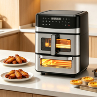 Friteuse à air intelligente multifonction sans huile 6L, four 5.6L avec écran LED, combo friteuse à air et four – Vente en gros