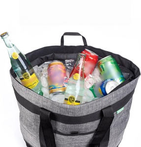 Sac isotherme tendance en polyester (gris) avec isolation thermique - Sac isotherme souple et portable pour les <span class=keywords><strong>courses</strong></span> et la <span class=keywords><strong>livraison</strong></span> <span class=keywords><strong>de</strong></span> repas - Product Image 3