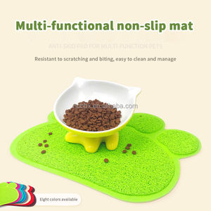 Arena impermeable para gatos con forma de pata, Material de PVC, Color personalizado, patrón de Patas antideslizantes cuadradas, inodoro para mascotas, alfombrilla para arena para gatos - Product Image 6