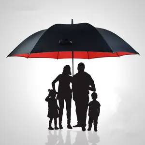 Dubbele Laag Extra Grote Sombrilla 'S Winddichte Paraplu 'S Voor De Regen Waterdichte Aangepaste Paraplu Met Logo Afdrukken Golfparaplu
