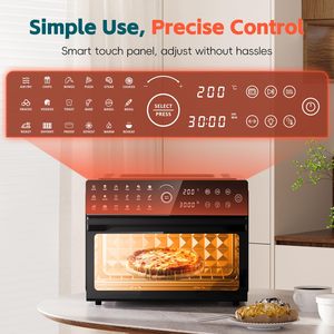 Electrodomésticos de cocina 30L Freidora de aire eléctrica Horno de convección Asado Hornear Parrilla Deshidratar Freidora de aire <span class=keywords><strong>digital</strong></span> con 4 accesorios - Product Image 2